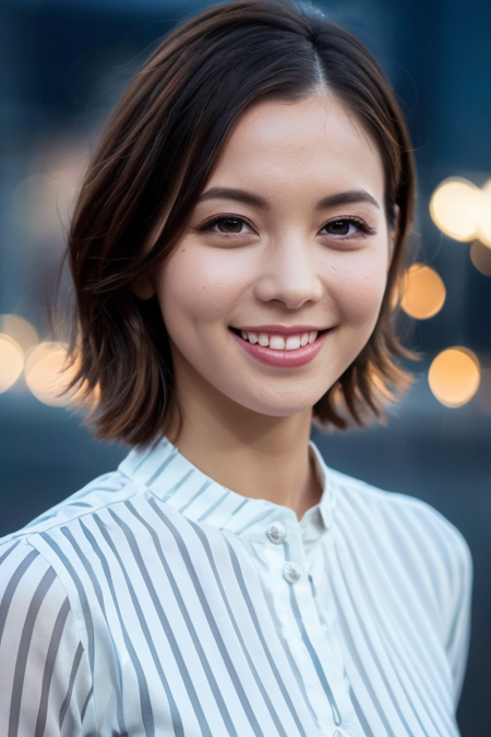 1girl,(wearing a white striped baseball glittery blouse_1.2),(RAW photo, best quality), (realis (7).png